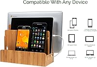 Vista 2 de Estación de carga de gran utilidad para múltiples dispositivos, Bambú (Eco-Friendly Bamboo CORE (without Power Supply))