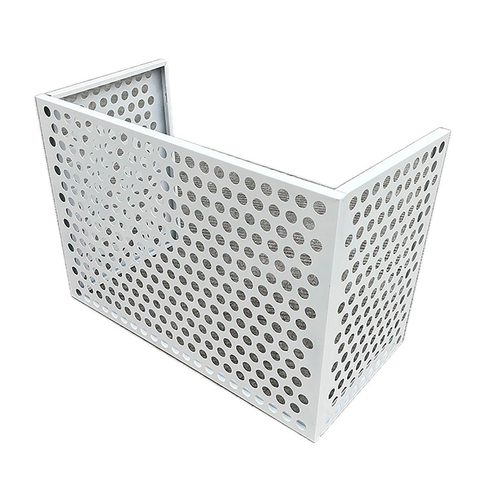 Aluminum Film Air Conditioner Outdoor Unit Top Cover,Air Conditioner Fence Privacy Screen,Air Conditioner Outdoor Unit Bracket Mini-Split Condenser Cover (3sides-White,108x56x78cm)