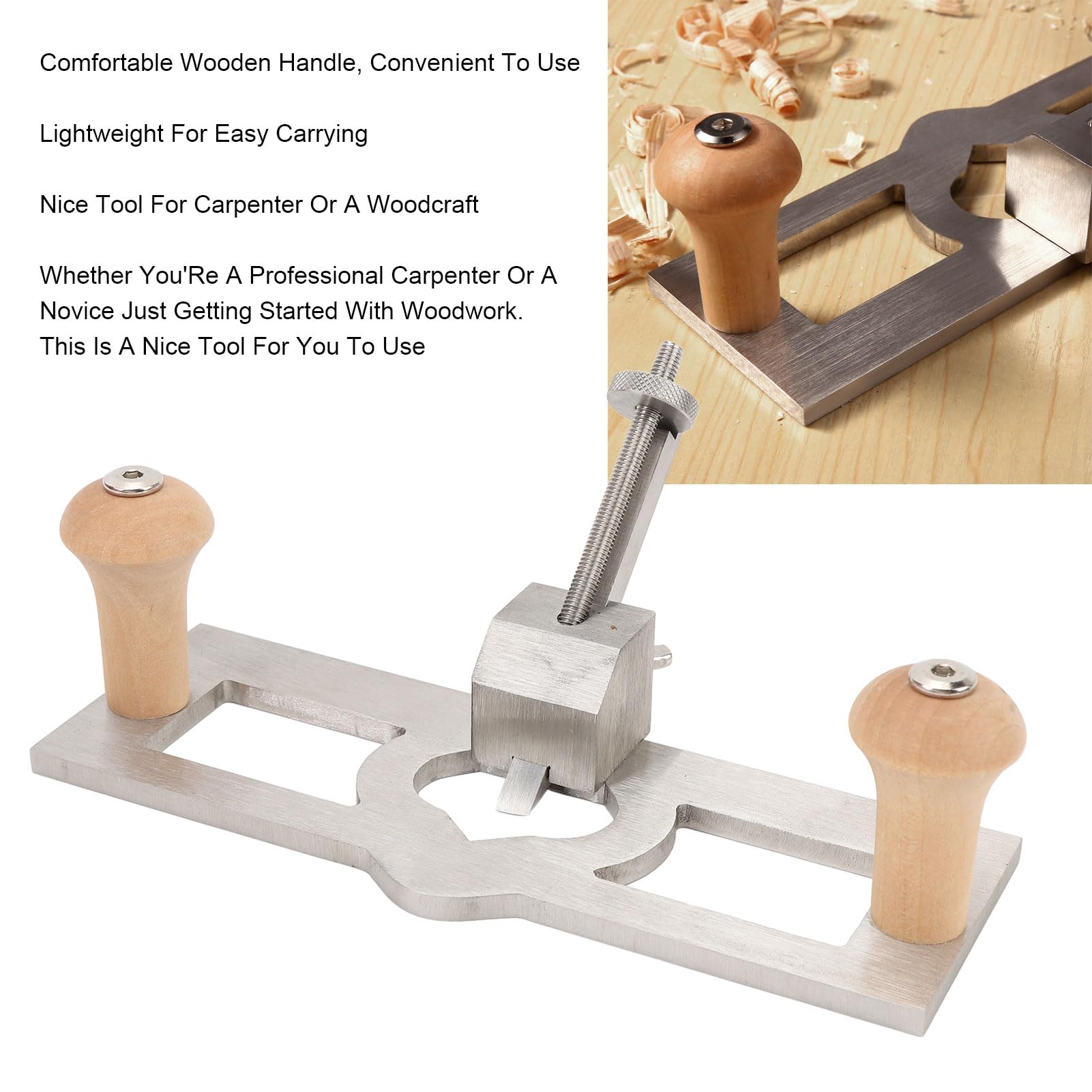 Router Avión Herramientas manuales para carpintería ajustable cepilladora manual Acero inoxidable Herramientas de afeitar madera con tope de profundidad cepillador manual con alta configuración