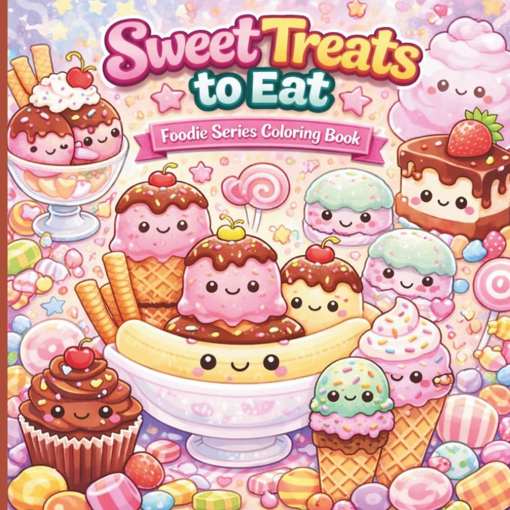 Sweet Treats to Eat: Foodie Series Coloring Book