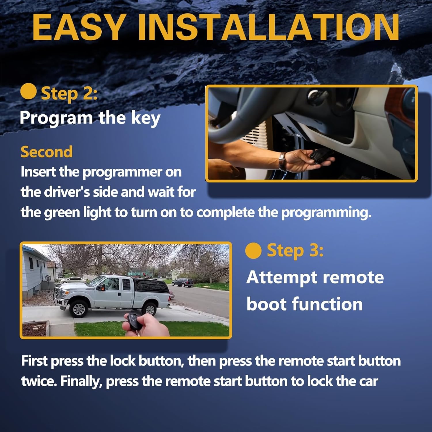 Car Auto Remote Start System Kit (with Antenna Jumper Wire & 2 Remote Key Fobs) Compatible with Ford F-150 Edge F-250 F-350 Super Duty Replace #: BC3Z-19G364-A