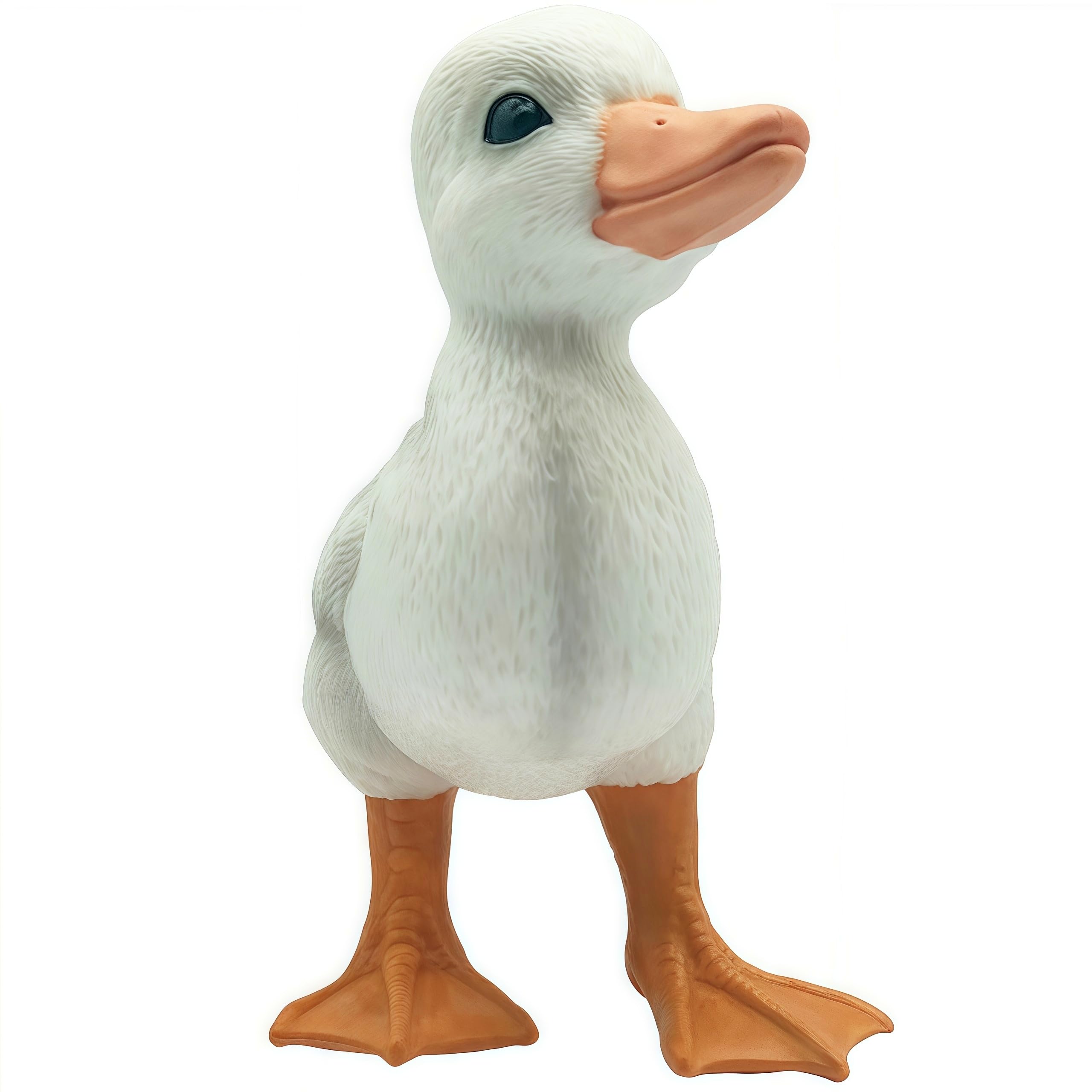 Higherbros Rubber Ducks Farm Realistic Animal Figurines Duckling Little Duck Animal Figures for Children's Toys Bath Toys and for Party Favors, Gifts, Prizes, Rewards, Giveaways (White)