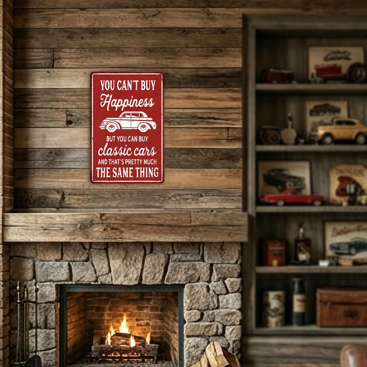 Classic Car Gifts for men vintage car decor Garage Signs For Man Cave image 5