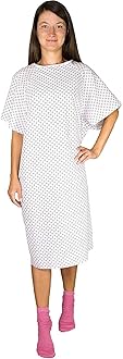 Hospital Gown Back Tie - White 72 Pack