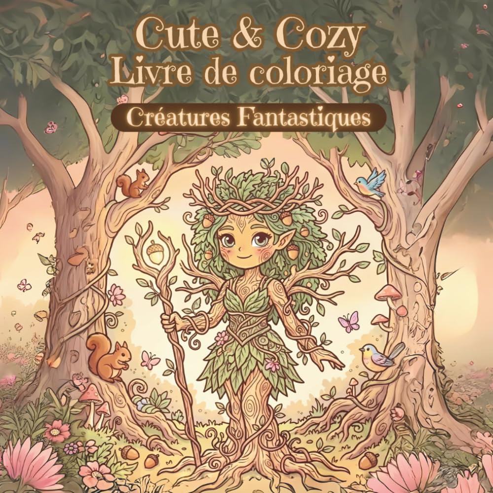 Cute & Cozy – Livre de Coloriage : Créatures Fantastiques: Petites créatures magiques venues de mondes lointains (Livres de Coloriage Mignons et Douillets)