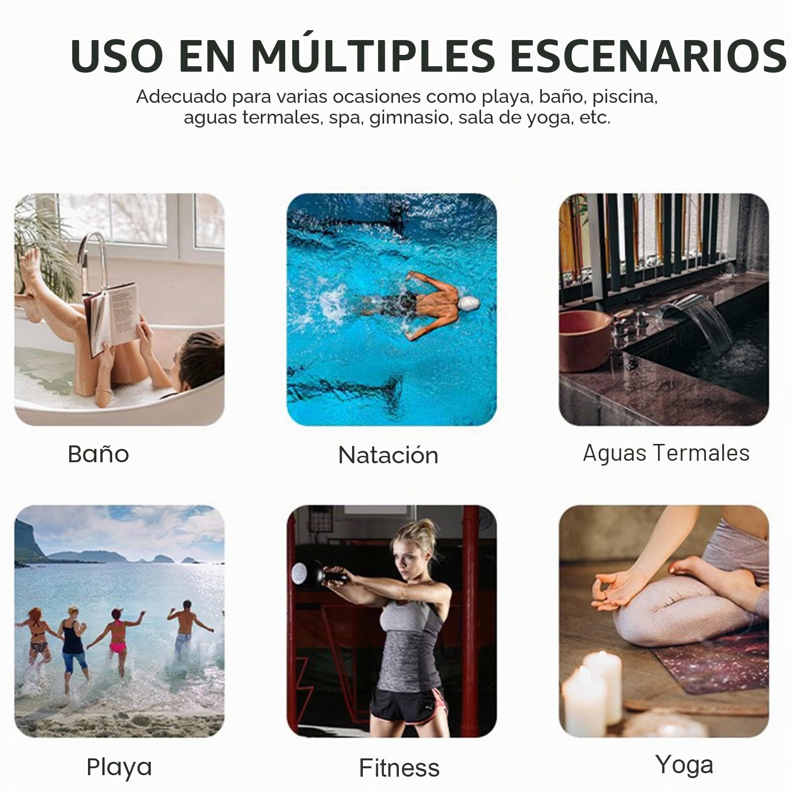 Mokani Poncho de Surf Ligero Compacto Secado Rápido Toalla Adultos Microfibra Playa Azul Oscuro
