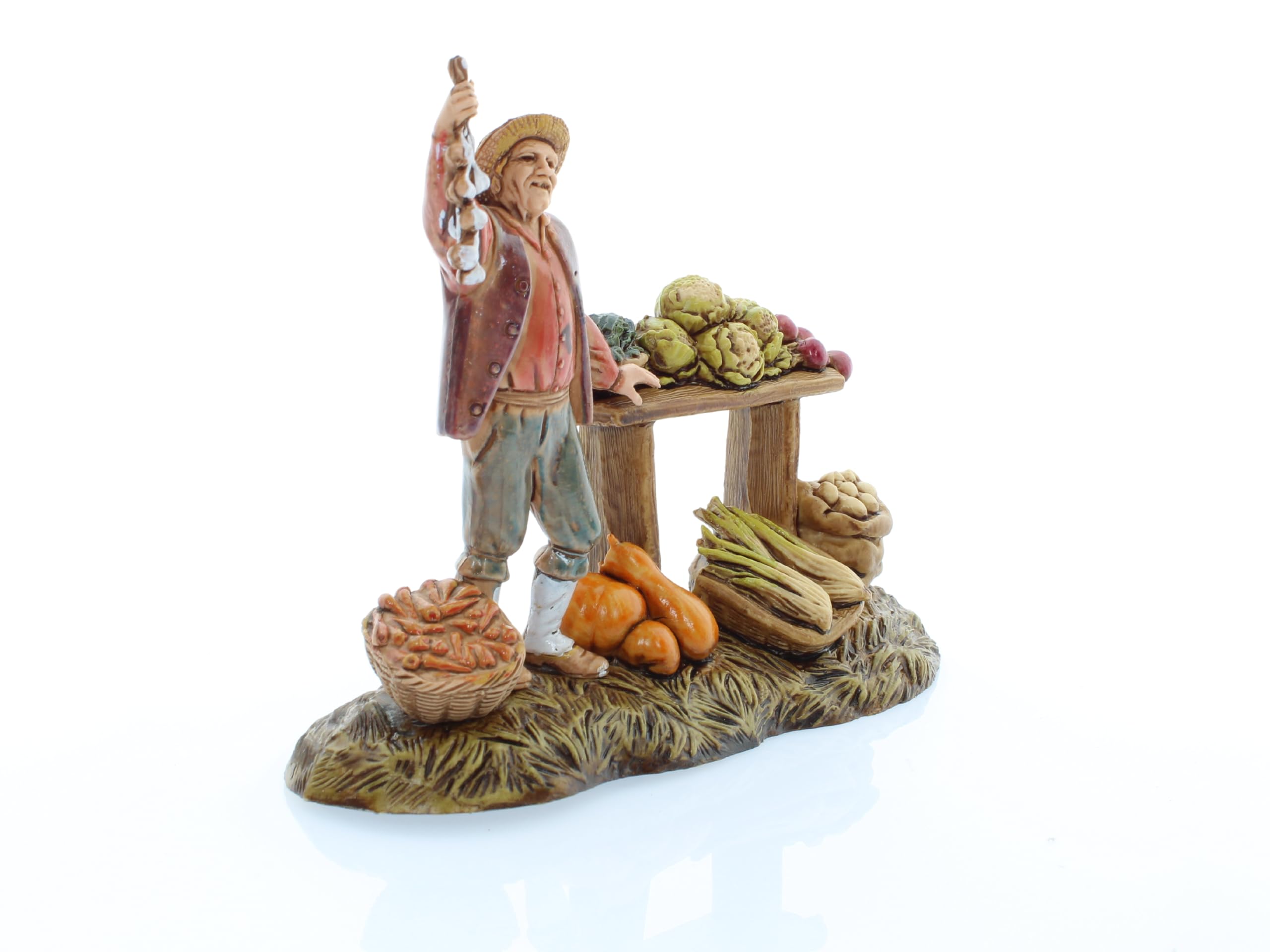 Moranduzzo Famiglia Alla Fontana Per Presepe 10 Cm Scala 1:20 – Statuine In Polimero Indistruttibile, Pittura A Mano, Made In Italy, Scultore M. Landi