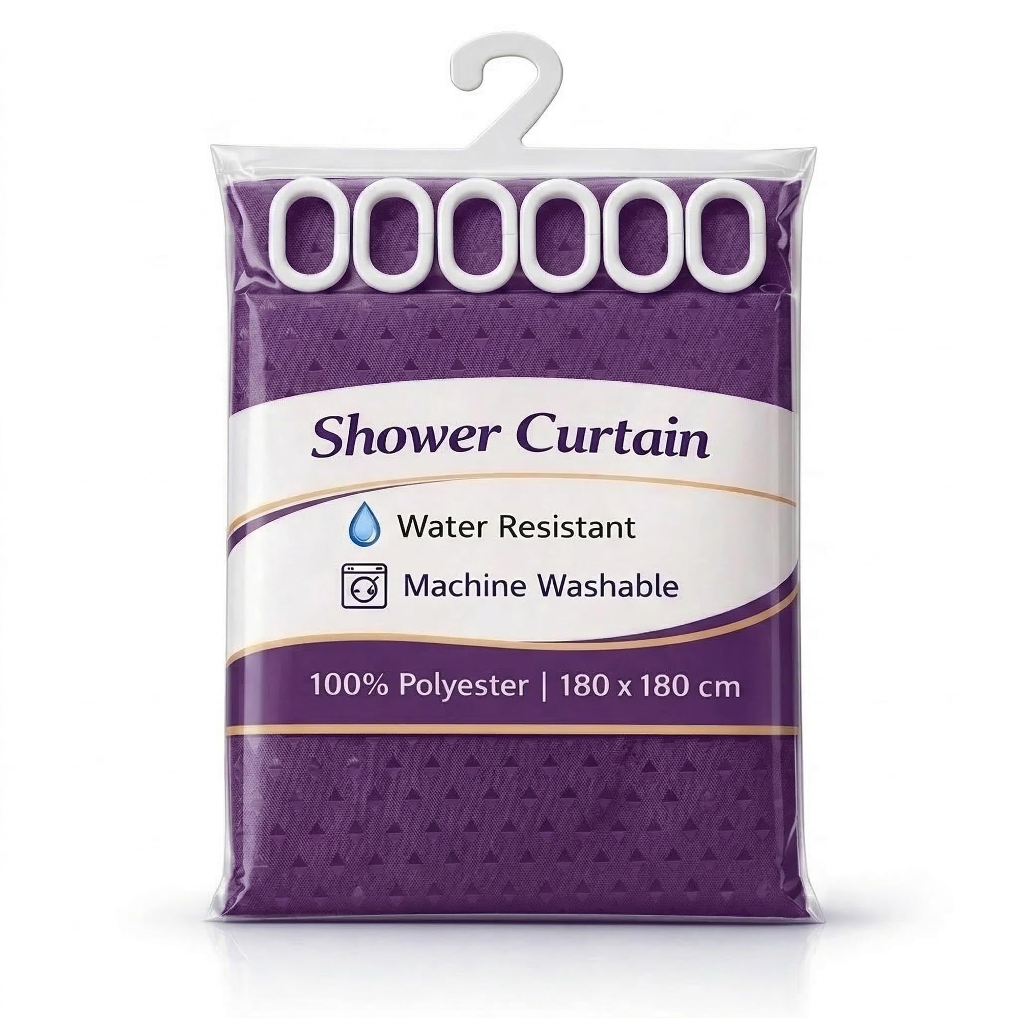 One Best Deal Purple Obd Shower Curtain 180 X 180 Cm Waterproof Polyester Fabric Machine Washable Bathroom Curtain Anti Mould Mildew Resistant With 12 Hooks