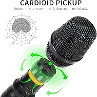 Vista 7 de XTUGA BT4 - Mezclador de karaoke con micrófono inalámbrico, mezclador de audio de 4 canales, consola de tablero de sonido, MP3, Bluetooth, 48V