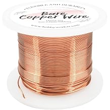 The hobbyworker Solid Bare Copper Round Wire,22 Gauge Jewelry Craft Wire for Jewelry Making Wire Wrapping Supplies