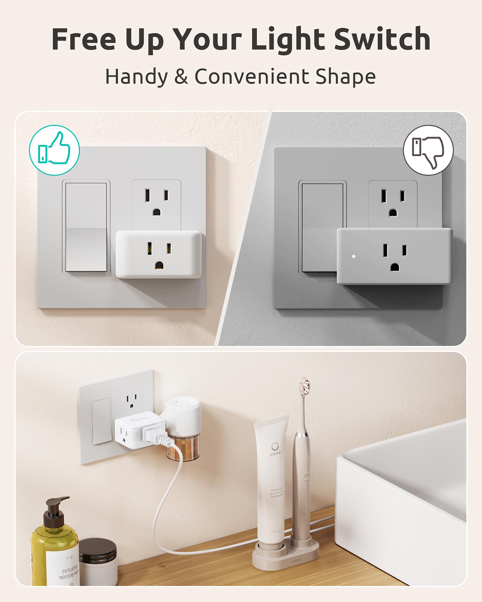 NUTICT Outlet Extender - 2 Pack -4