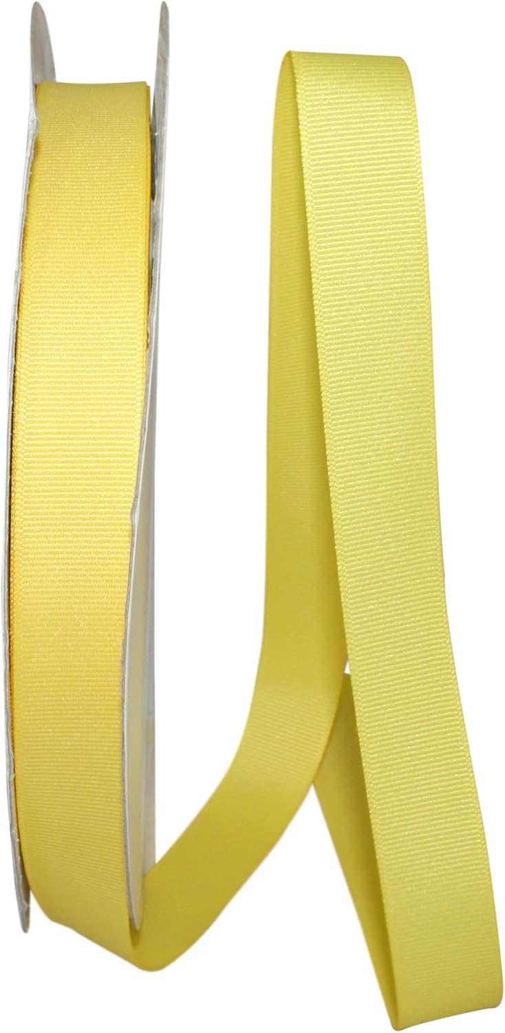 Reliant Ribbon Grosgrain Style Ribbon, 5/8 Inch X 100 Yards, Gold