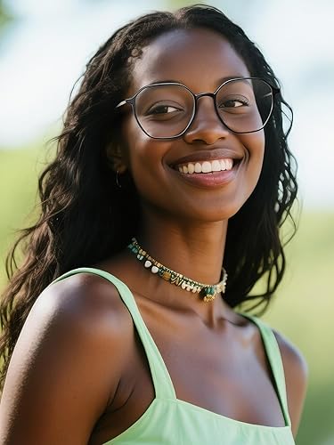 Miniatura 10 de VISOONE Marco de lentes ligeros TR90 con bloqueo de luz azul con protección ocular antirreflejos para mujeres y hombres RANE
