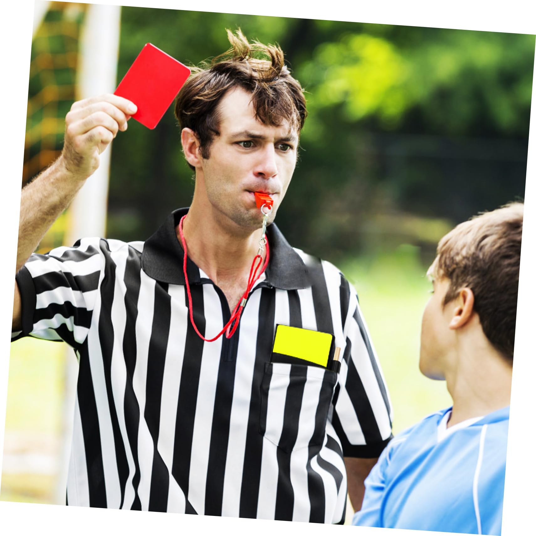 BRIGHTFUFU 2Set Referee Kits Standard Referee Wallet with Cards Score Sheet Pencil for Soccer Football Volleyball Basketball Durable Reusable Referee Supplies