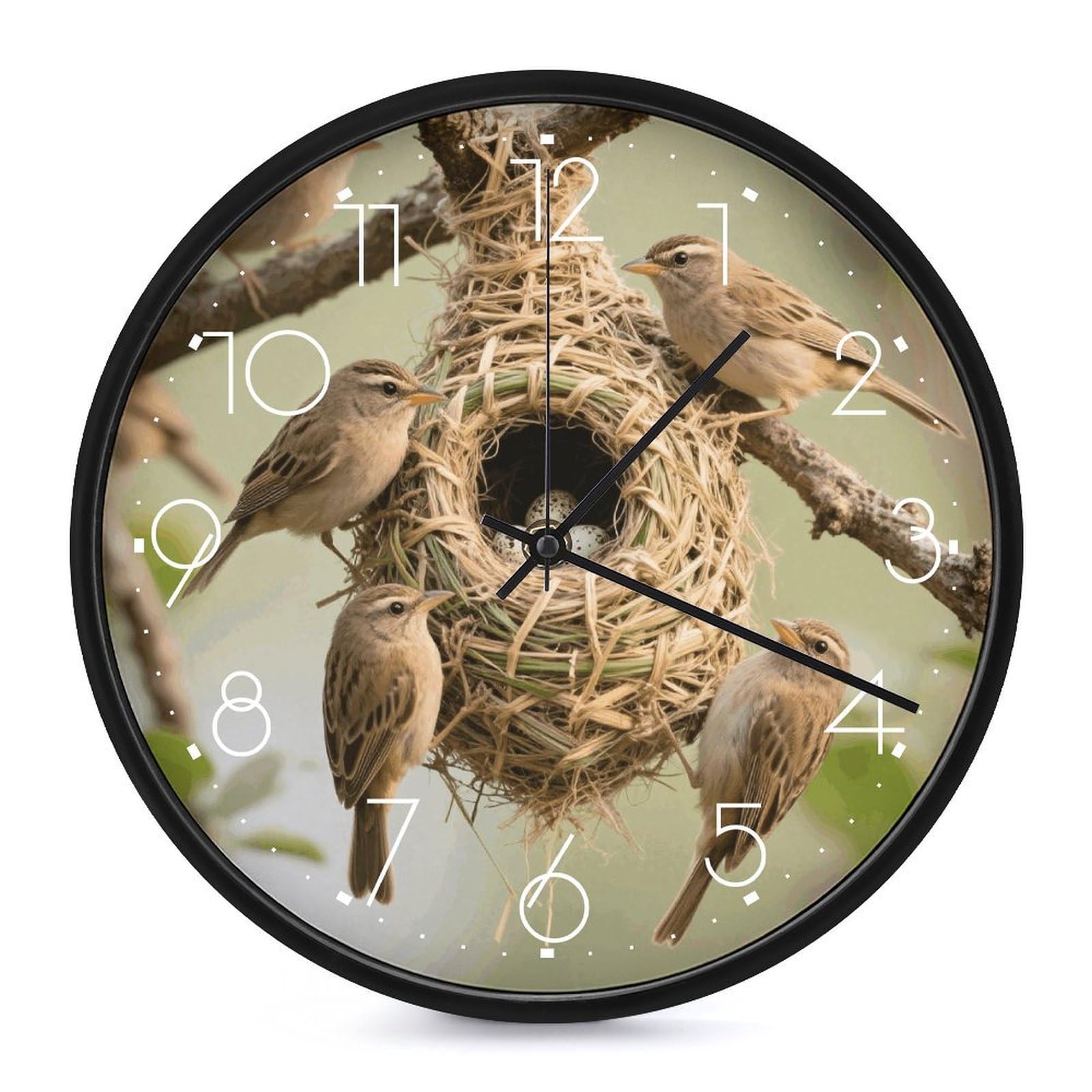 Horloge silencieuse sans tic-tac Weaverbird pour la chambre