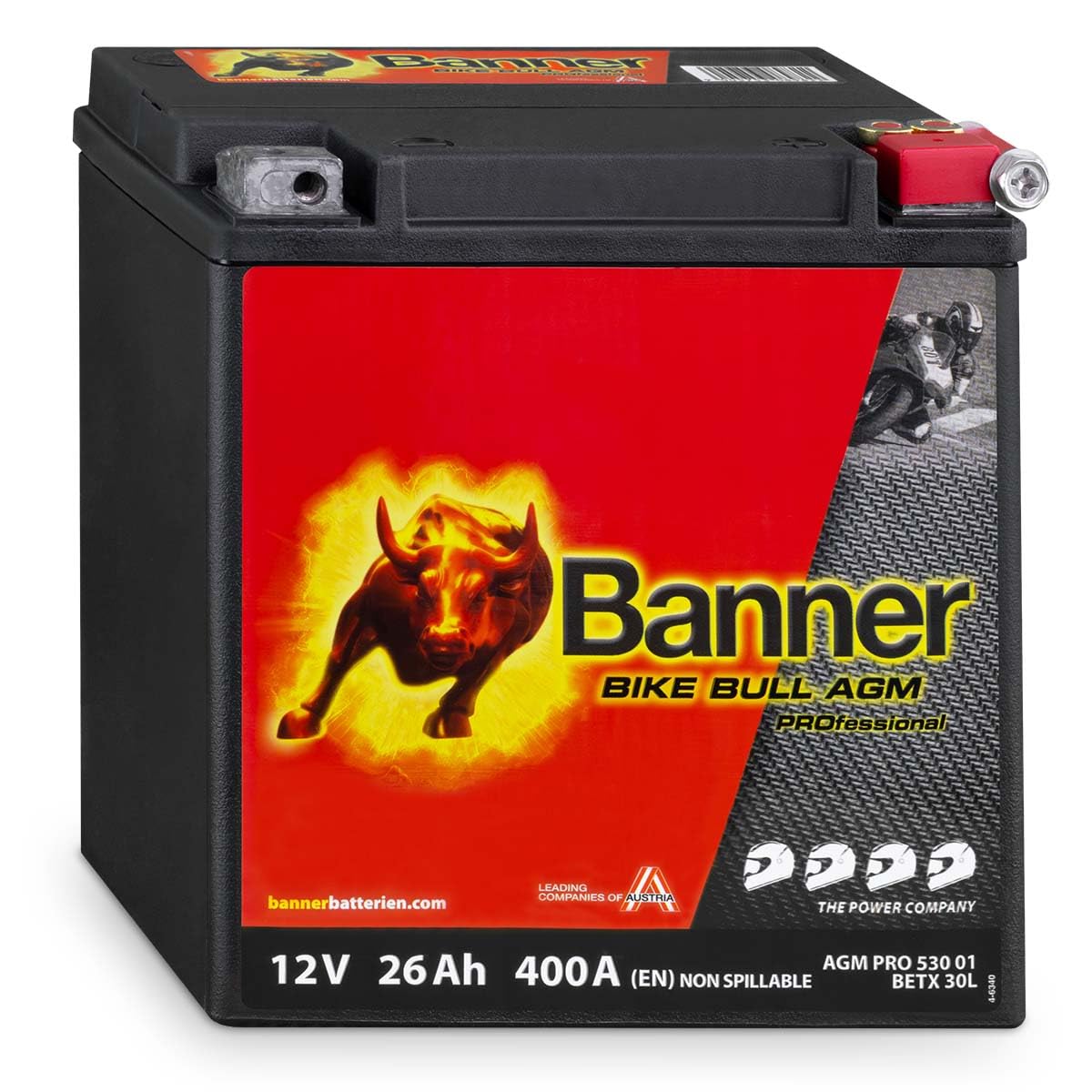 BANNER AGM PRO 530 01 Motorradbatterie Bike Bull