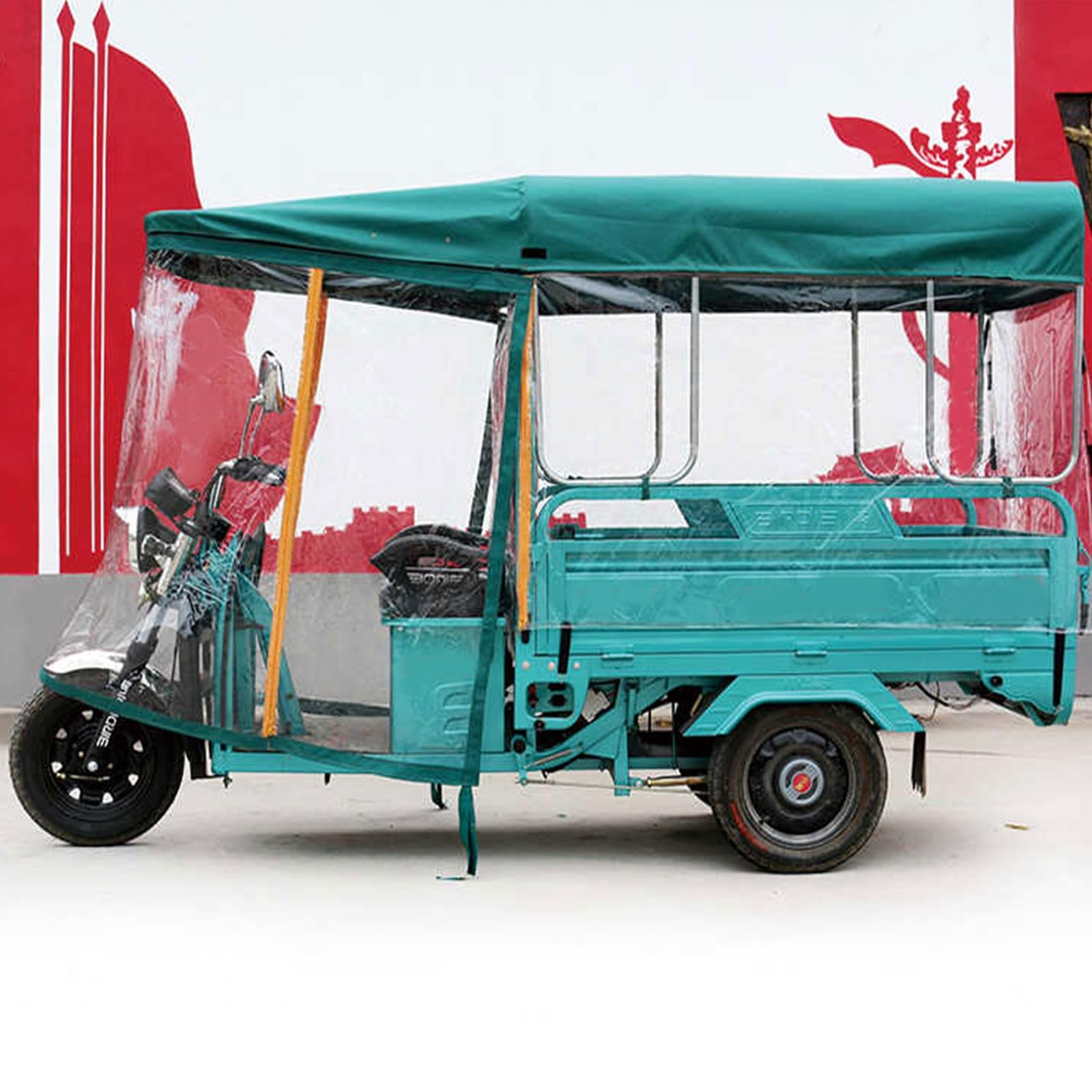 Adult Tricycle Cover Electric Tricycle Covers, Tricycle Cover for Adult Bike, Trike Cover Compatible, Accessories Fit for Various 3 Wheel Bike Types(Green,150 * 110cm/59 * 43.3in)