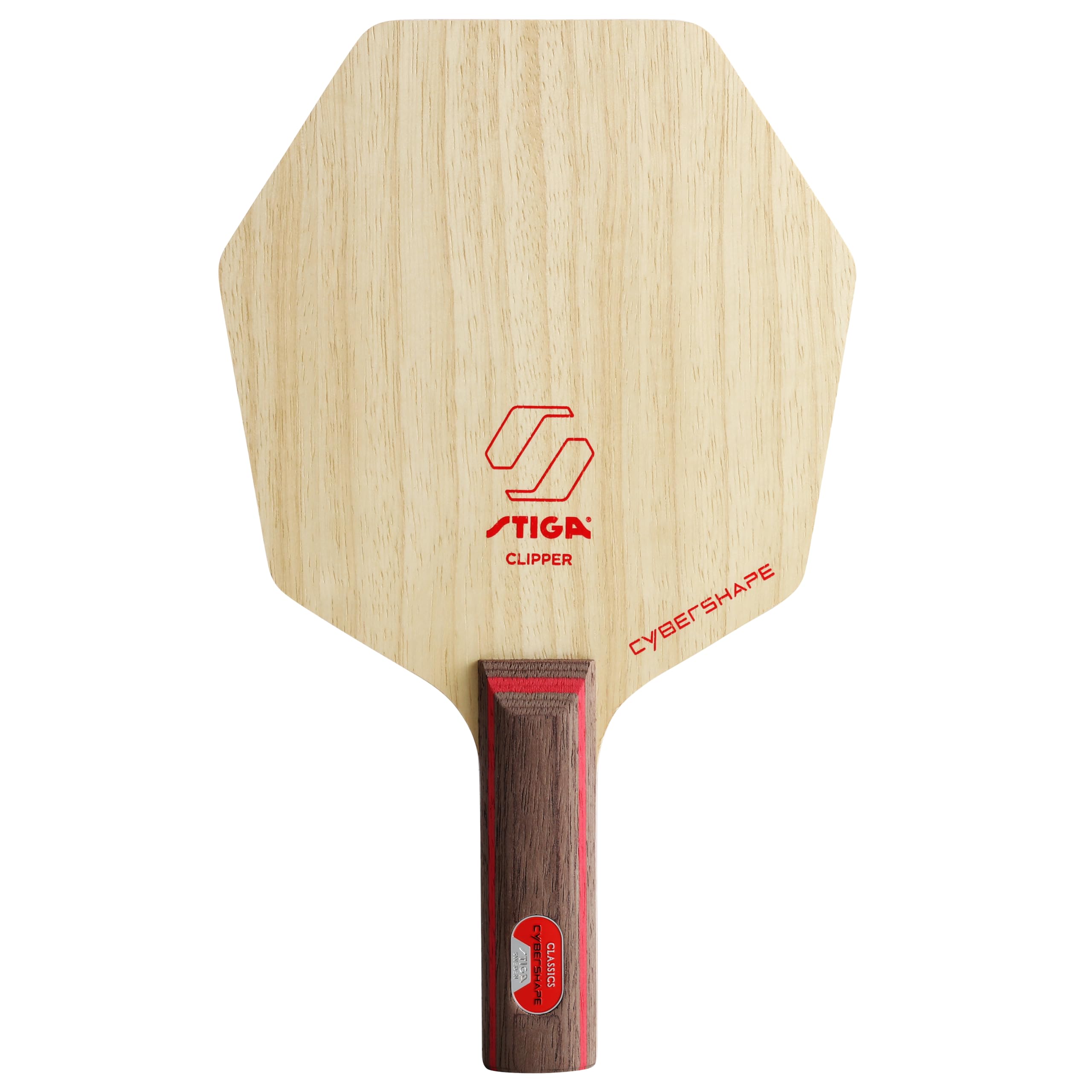 STIGA Clipper Cybershape Madera Ping Pong Ofensiva 7 Capas Mango Recto