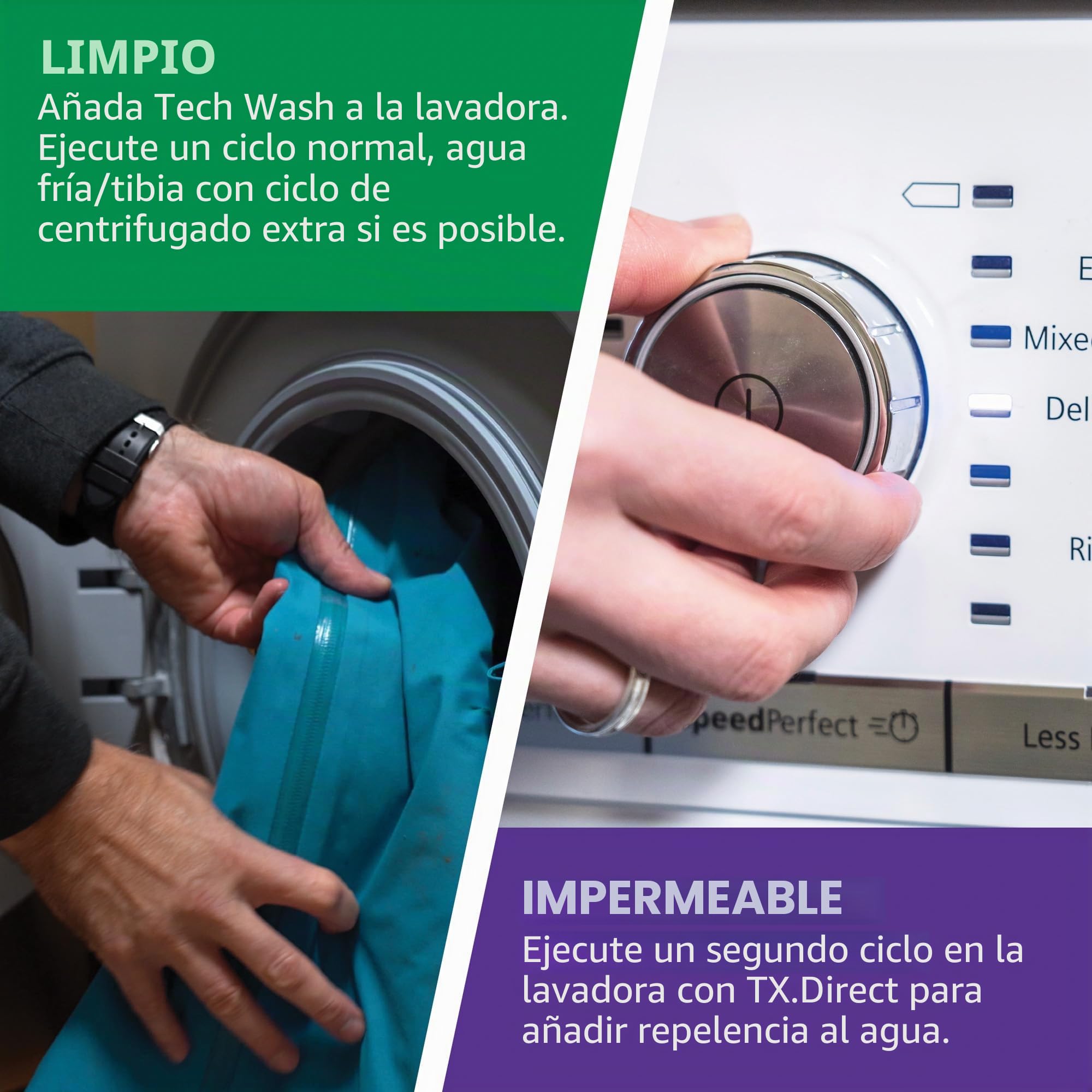 Nikwax TX. Impermeabilización Directa de Lavado