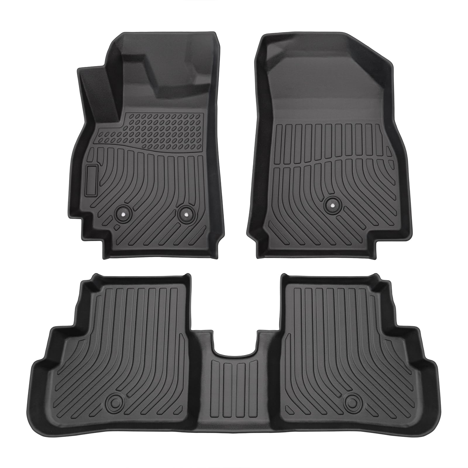 AZYT® Floor Mats for 2016-2022 Chevy Spark (No GT&amp;EV) All Weather Automotive TPE Floor Liners Set Anti-Slip Waterproof Chevrolet Spark Accessories (Car Mats)