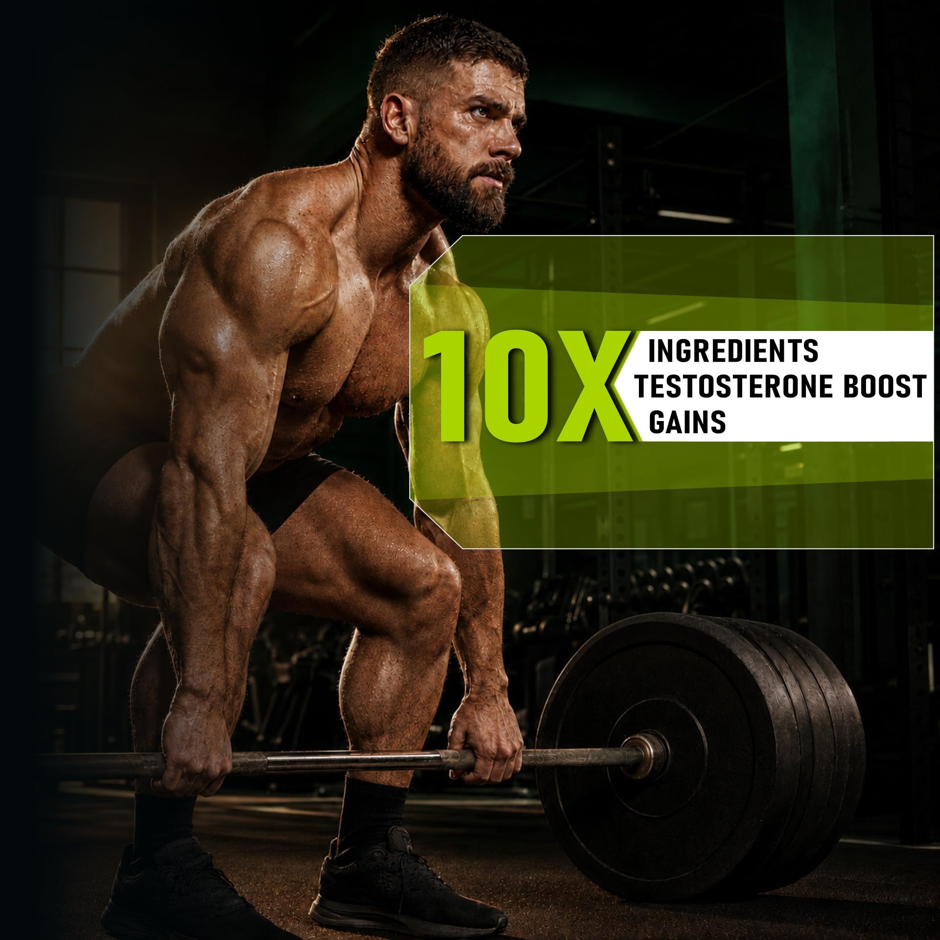 End2End Nutrition Testo 10X Natural Testosterone Booster Supplement for Men | Testosterone Support Supplement For Men To Support Energy, Stamina, Strength & Muscle Gain – (Pack of 2) 60x2 Tablets 2