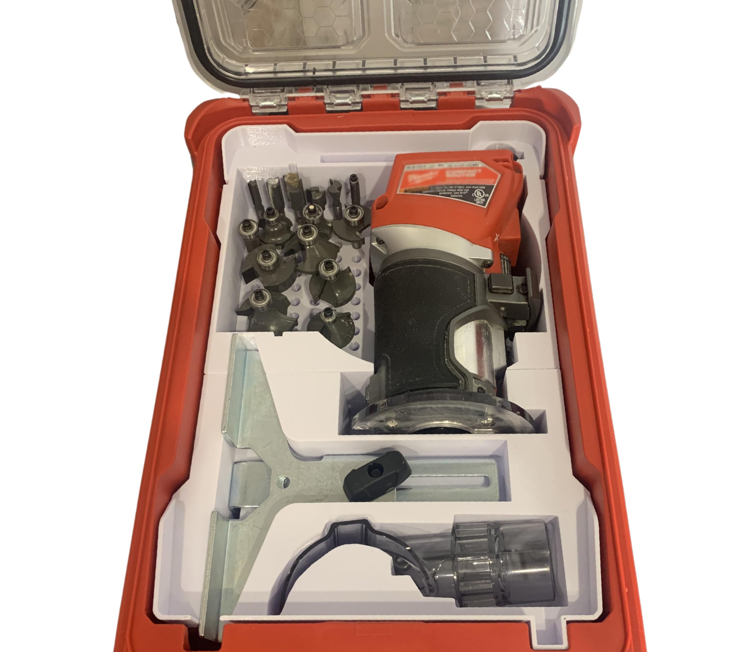 M18 Router Insert for Milwaukee Packout Compact Organizer, Secure Tool Storage