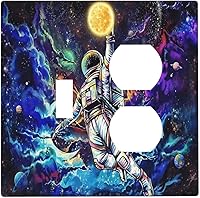 Vista 98 de Placa de pared de tortugas marinas, hierba oceánica, medusas, peces y algas marinas, placa de pared de doble palanca, cubierta de interruptor de luz