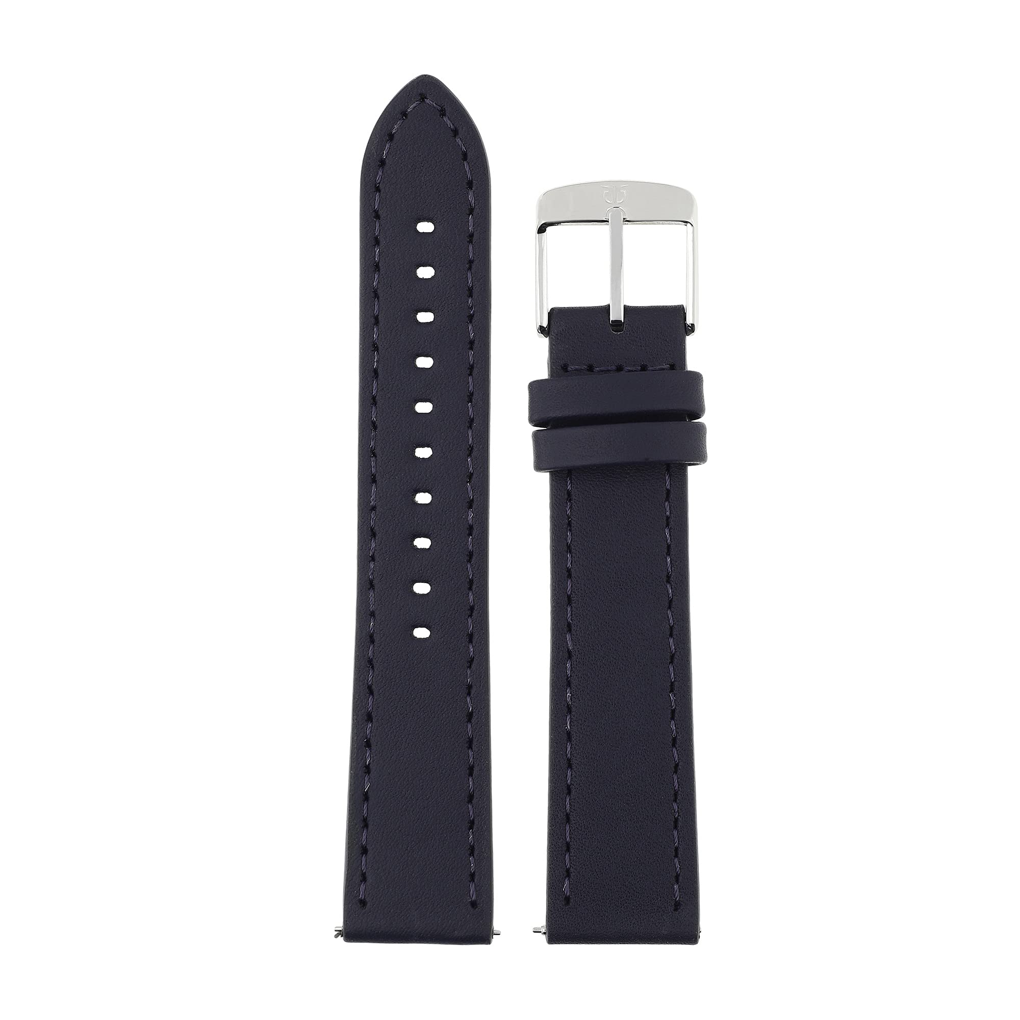20 mm Blue Genuine Leather Strap for Men-image-29