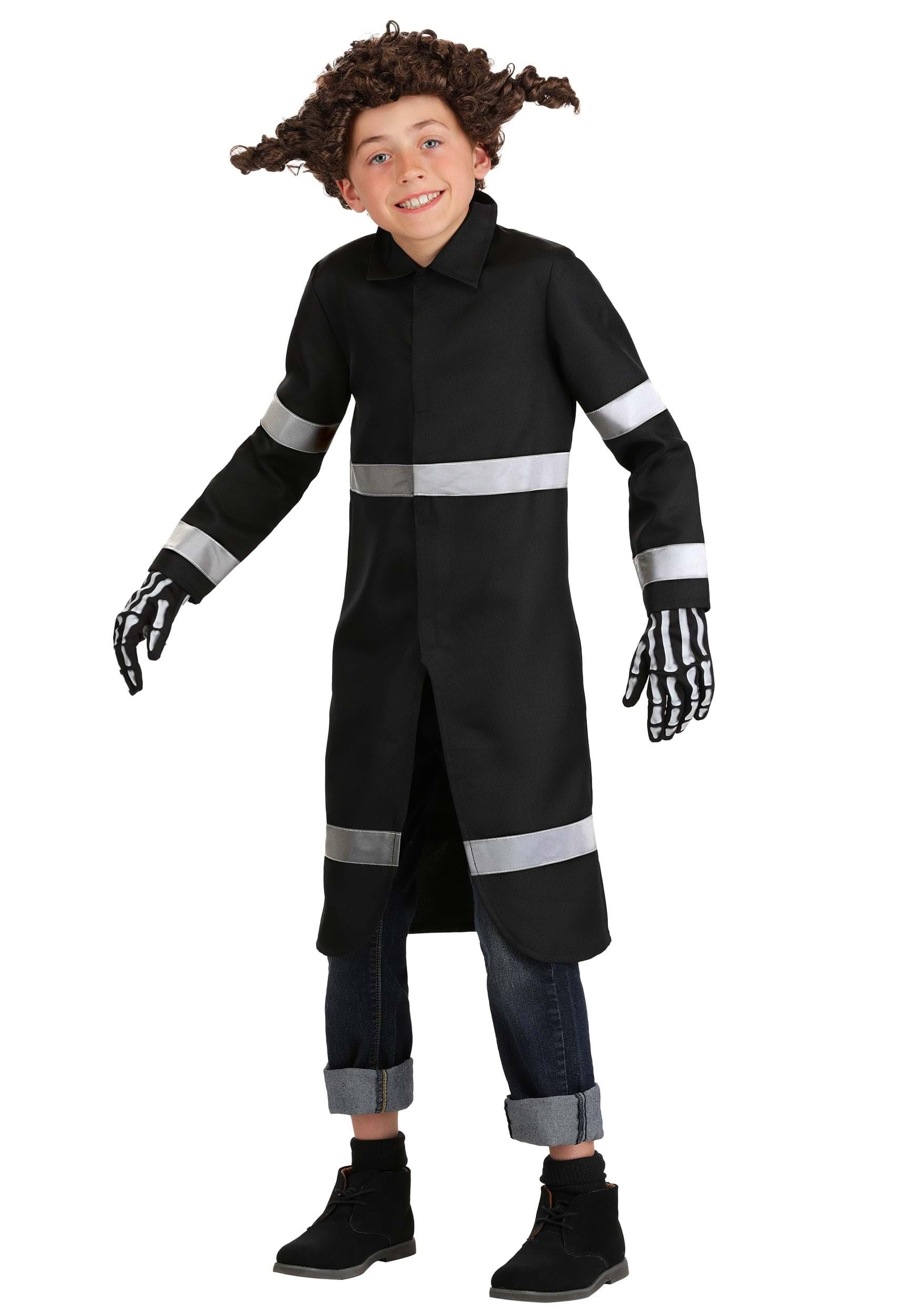 Coraline Wybie Costume Outfit for Kids with Jacket, Wig, and Gloves | Perfect for Halloween, Cosplay, or Play Pretend X-Small
