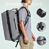 Amazon | Haimont 60L 防水ダッフルバッグ バックパックストラップ付き