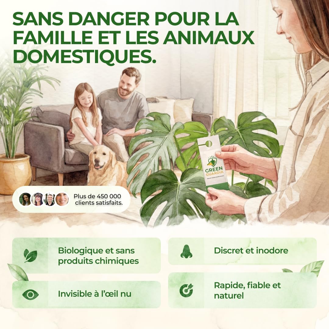 GREEN GUARDIA Power Acariens Anti-Acariens Biologiques – 35 Sachets Prêts à l’Emploi – Lutte Biologique contre les Tétranyques pour Plantes d’Intérieur, Plantes Ornementales et Cultures en Pot