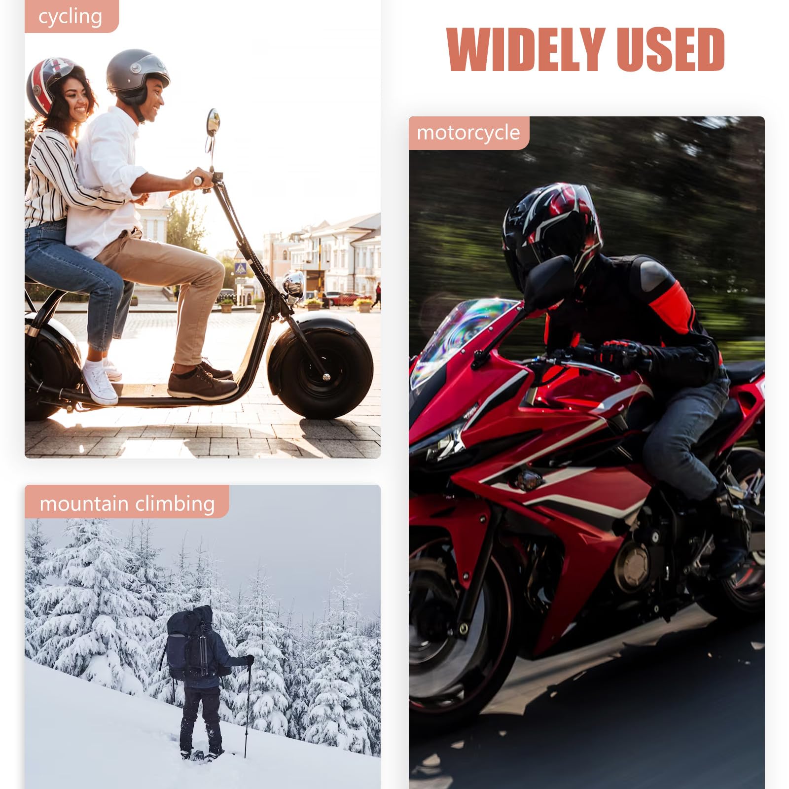 OUNONA 2 Pezzi Protezioni Ginocchio Moto Invernali Riscaldate Antivento Strisce Riflettenti, Maniche Lunghe per Ciclismo, Sci e Alpinismo, Accessori Sicurezza per Guida Colore Casuale