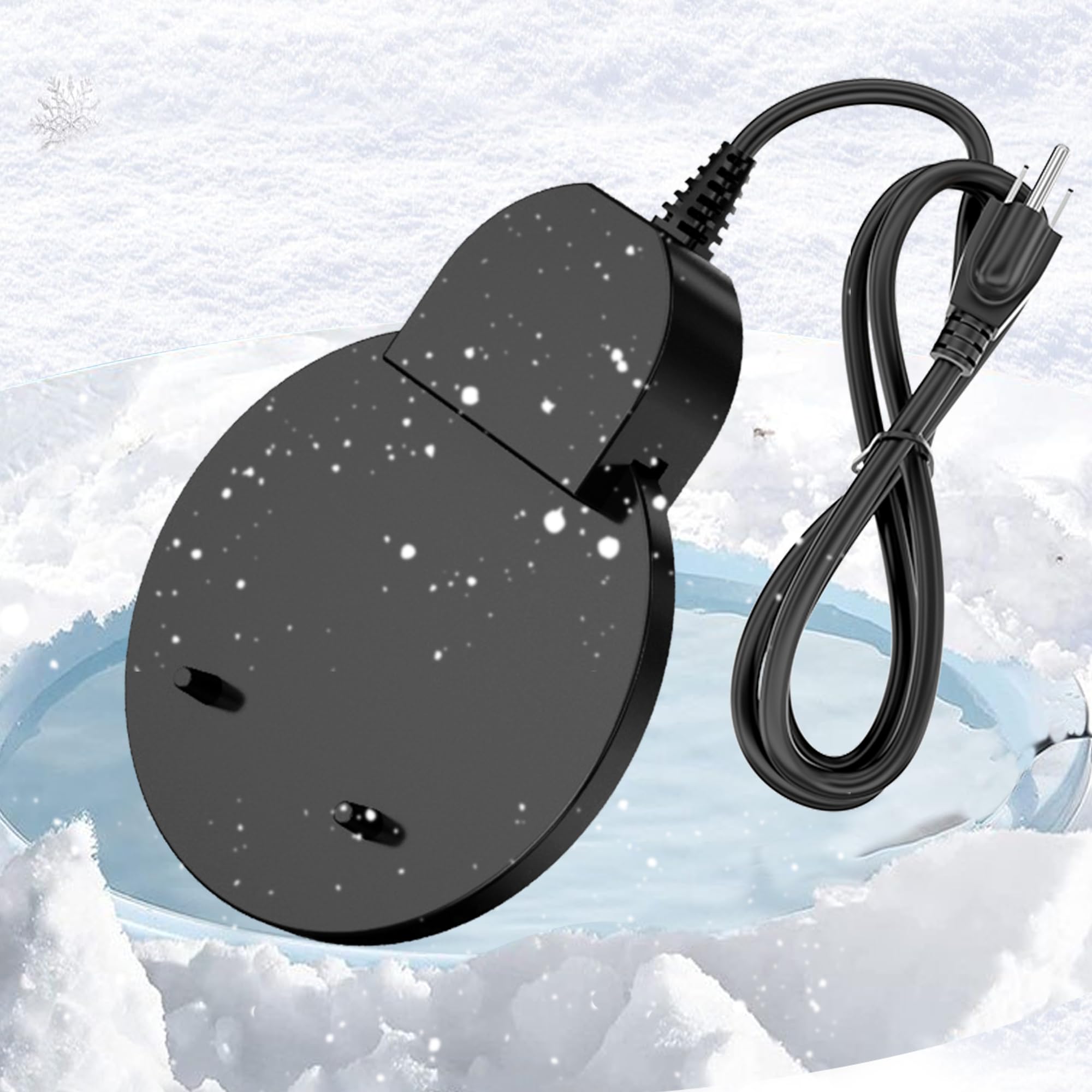 AispamaBirdbath Heater Chicken Water Heater Submergible Pond Deicer,Upgraded Cast Aluminum Bird Bath Deicer with 9.8 FT Water Proof Cord, Teflon Coating,Thermostatically Controlled