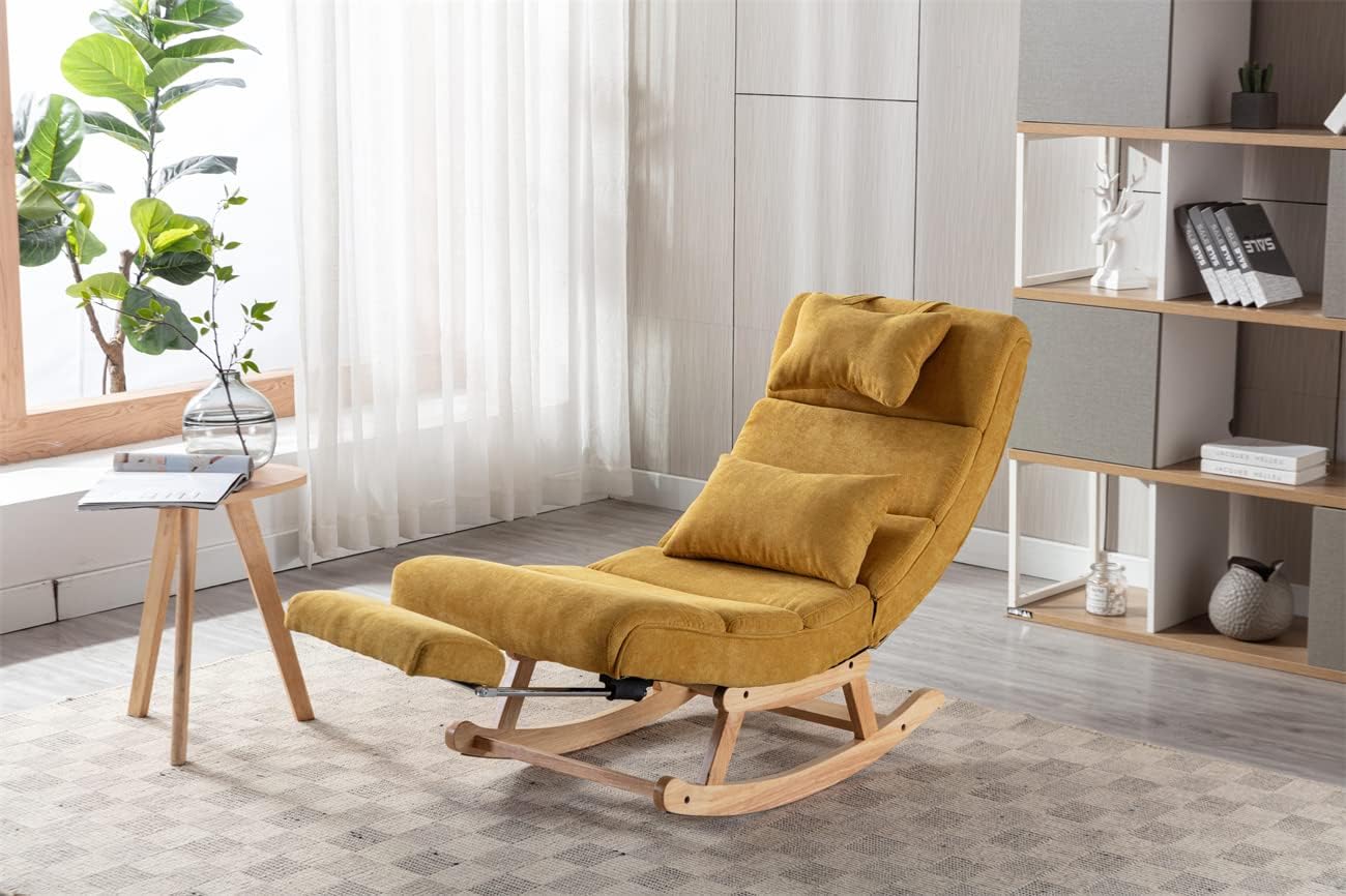 Amazon.com: TRIPLE TREE Accent Rocking Chair, Armless Chaise Lounge ...