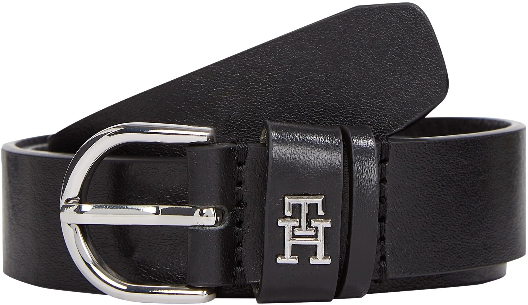 Tommy Hilfiger Women’s 2.5 cm Essential Effortless Leather Belt, Black (Black), 37.4 inches