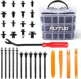 Flytuo 635Pcs Car Push Retainer Clips Kit with Auto Fasteners Assortment, 16 Most Popular Sizes Auto Push Pin Rivets Set for Toyota Honda Ford GM Acura Chrysler