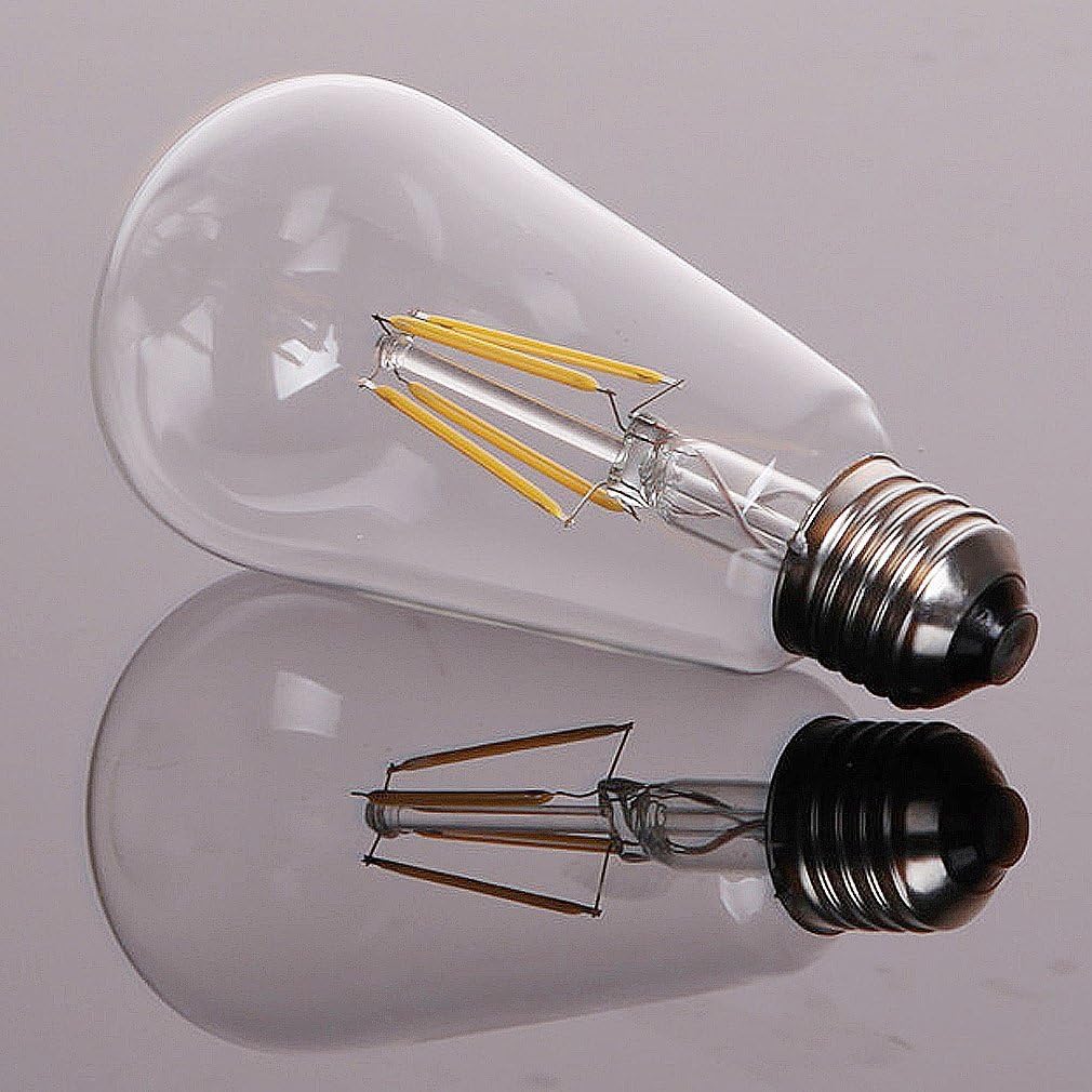 2Pack ESimpo 4W LED ST64 Vintage LED Filament, 120V E26 Warm White