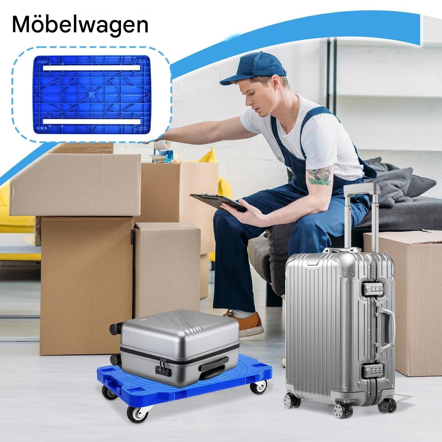 Carrello estensibile in pelliccia, capacità di 100 kg, versatile, per traslochi, viaggi, campeggio, ideale per camion e uso domestico
