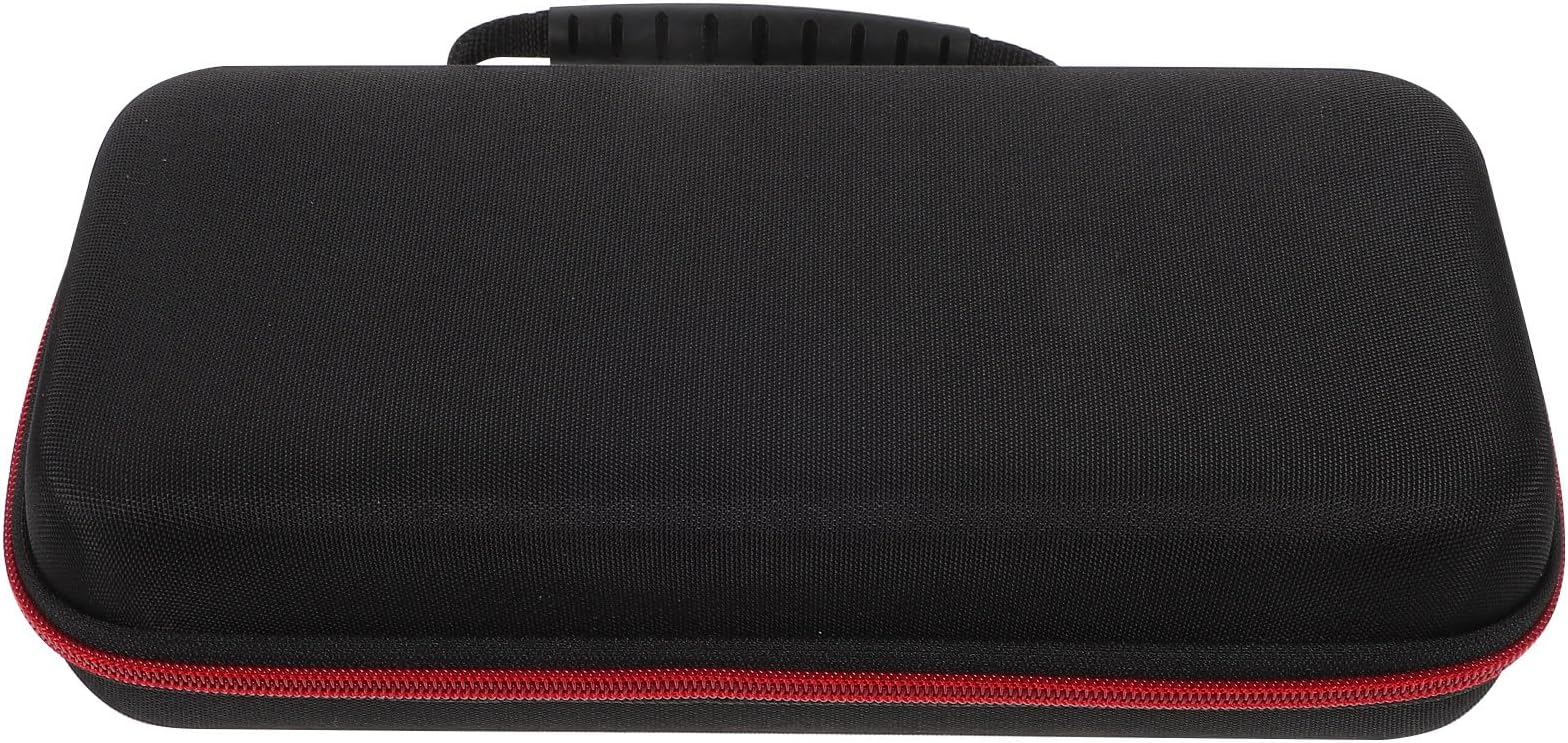 Vaguelly Microphone Case Eva Protective Storage Bag Black with Zipper Sturdy Pu Material Portable Mic Organizer for Karaoke and Asmr Use