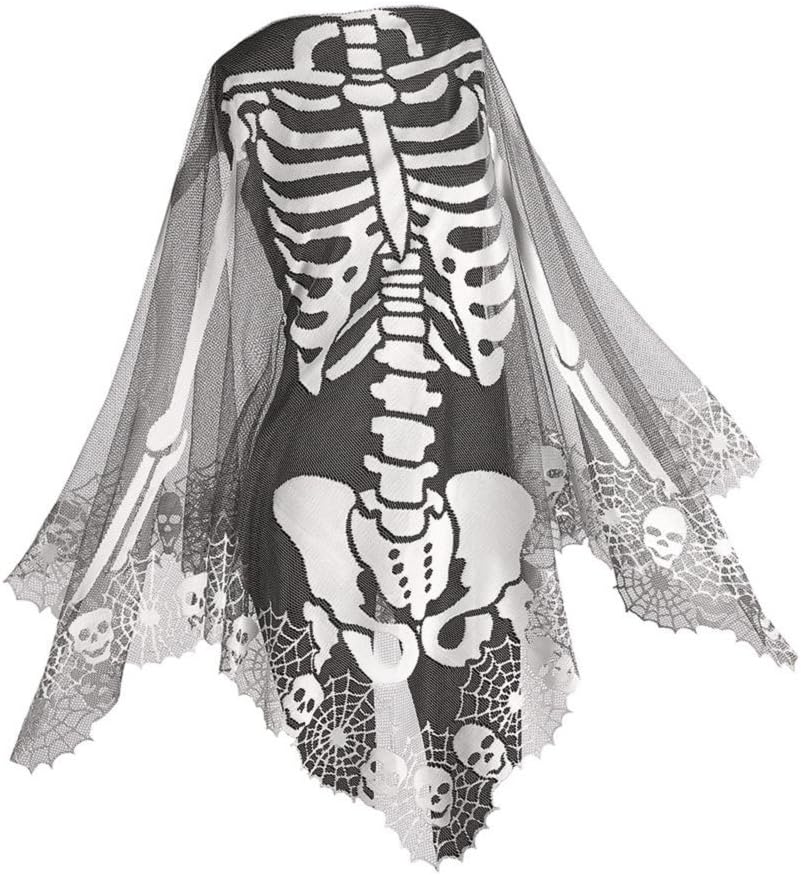 Heritage Lace Skeleton Poncho ,Pewter , 60 by 60-Inch