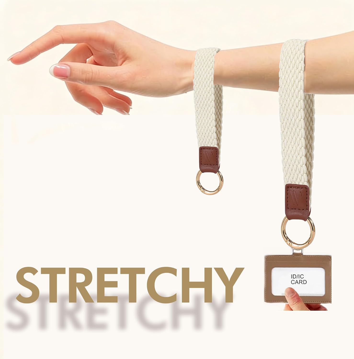 WEESMILE Stretchy Wristlet Keychain Cute Wrist KeyChains for Women Car Key image 4