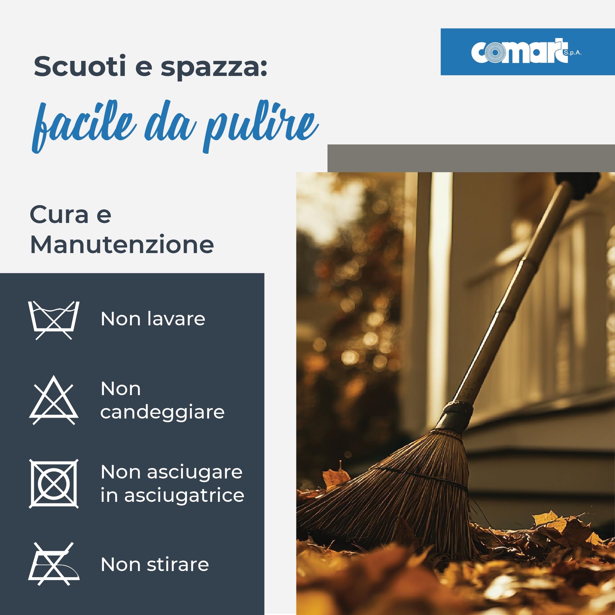 Comart - Zerbino Capitol - 40x60 cm - Zerbino in Cocco con Disegni in Gomma - Tappeto per Ingresso Esterno e Interno - Fondo Antiscivolo Gommato - Facile da Pulire - Rettangolare - Design Cuore