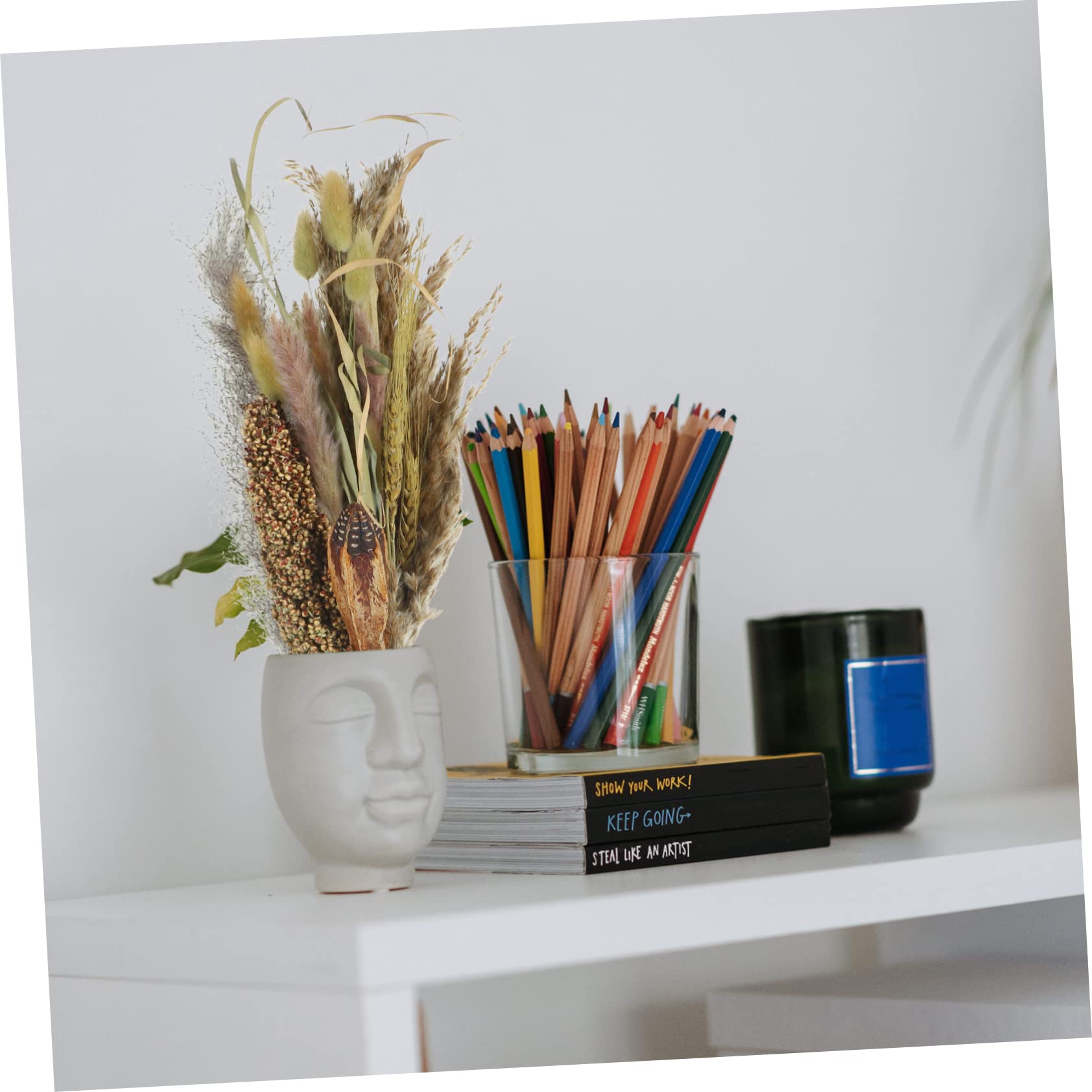 DECHOUS 2pezzi Bundle Di Decorazioni Naturali Pampas e Broomcorn Per Vasi Bouquet Essiccati Per Arredare Casa e Eventi Speciali Atmosfera Bohemien e Nordic
