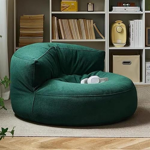 SXBCyan Funda para puf de felpilla gruesa y suave, para niños y adultos, sin relleno, lavable, asiento esquinero, puf, muebles otomanos (color verde