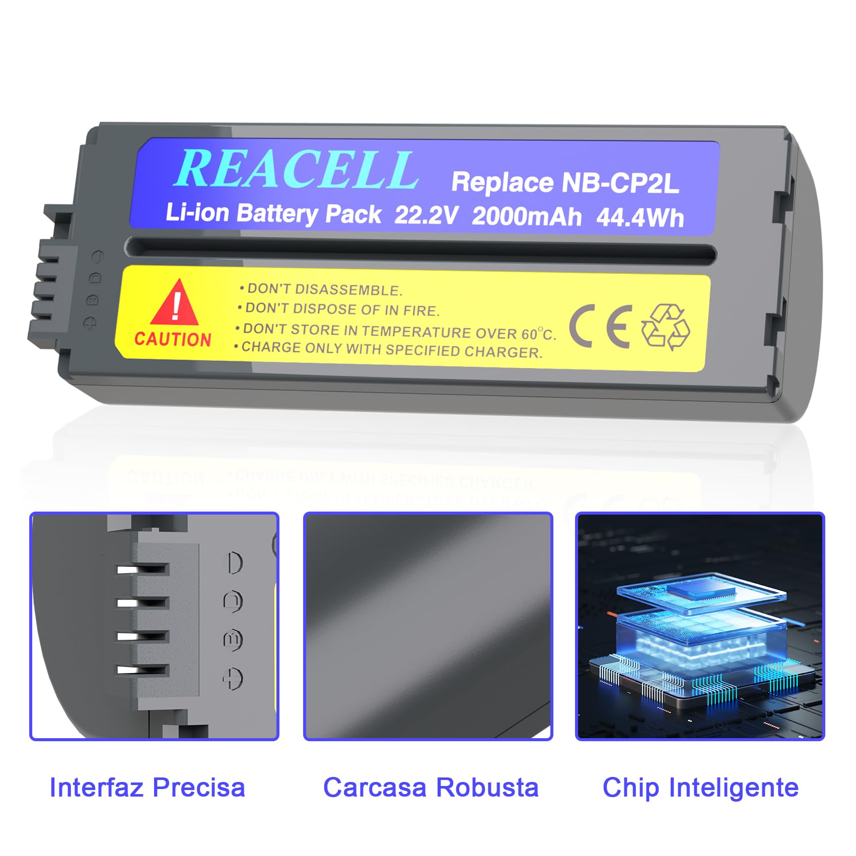 Batería NB-CP2L 2000 mAh para Canon NB-CP1L CP2L Compatible con Canon Selphy Impresoras Fotográficas CP1500 CP1300 CP900 CP910 CP800 CP200 CP1300.