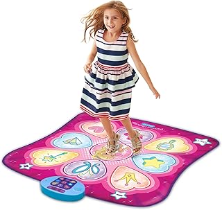 ZIPPY MAT Dance Mat, Electronic Educational Toys for Kids Age 3-12, Musical Dancing Challenge Pad Game with LED Lights, Built in Music, Birthday Party Toys for Girls Boys Families