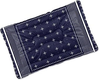White-line-Print Warm Dog Bed Mat, Dog Crate Pad for Small Dogs, Machine Washable Portable and Soft Pet Bed Mat, Anti-Slip 24 x 18 inch