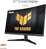 ASUS Moniteur de Jeu TUF Gaming VG27VQM1B – 27 Pouces Full HD, incurvé, 280Hz, ELMB, Temps de réponse 1ms, FreeSync Premium, 90% DCI-P3, DisplayWidget Center - 2