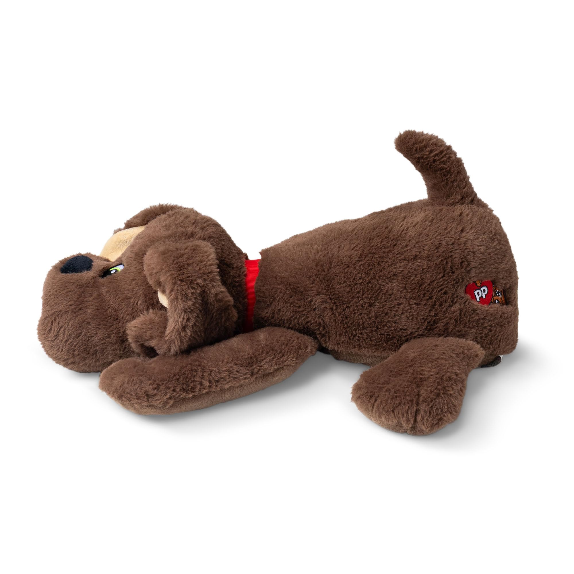 Basic Fun Pound Puppies Weighted Snuggles Maskotka Pluszowa – Pies Pluszowy Szary z obciążeniem – Miękka i kojąca zabawka