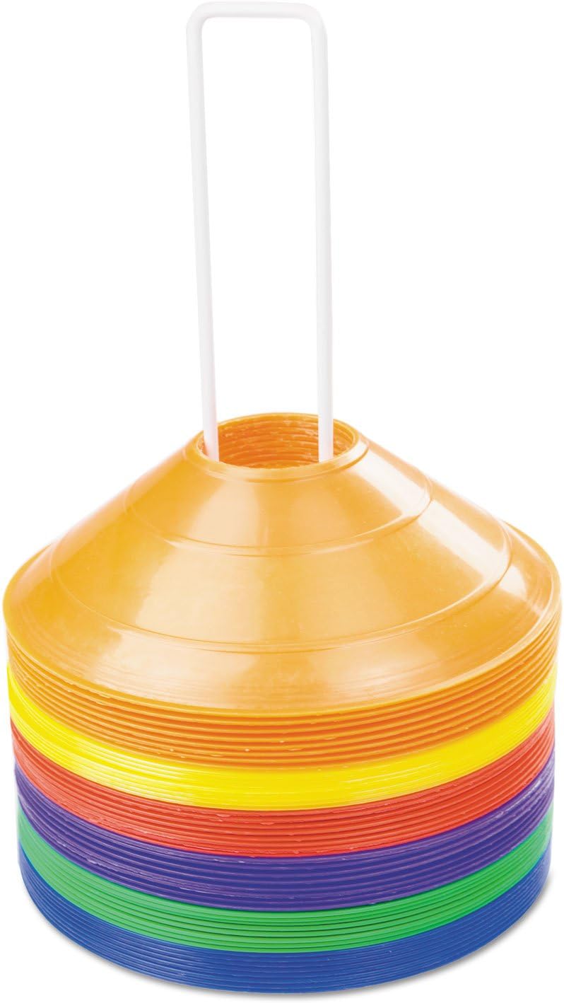 Champion Sports SCXSET Saucer Field Cones, Set Of 8 Assorted Color Cones